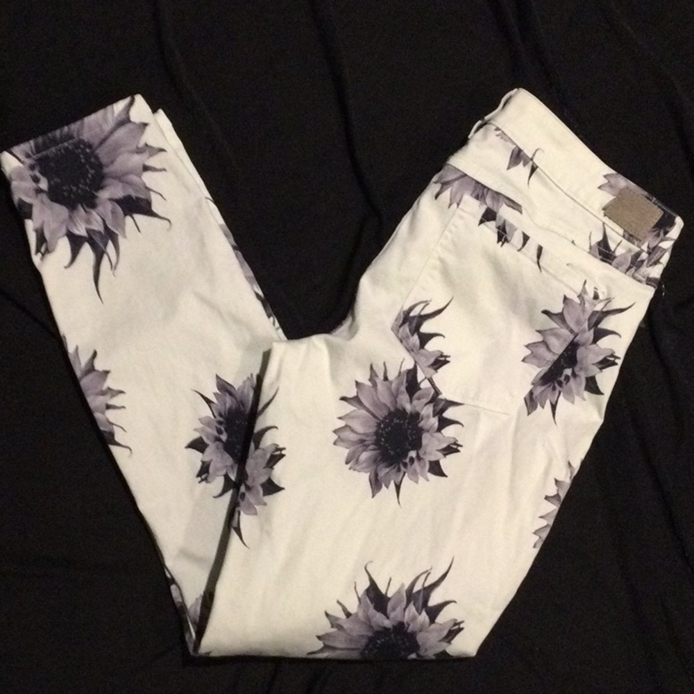 Guess Jeans 1981 High Waisted Skinny Sunflower leggings 31